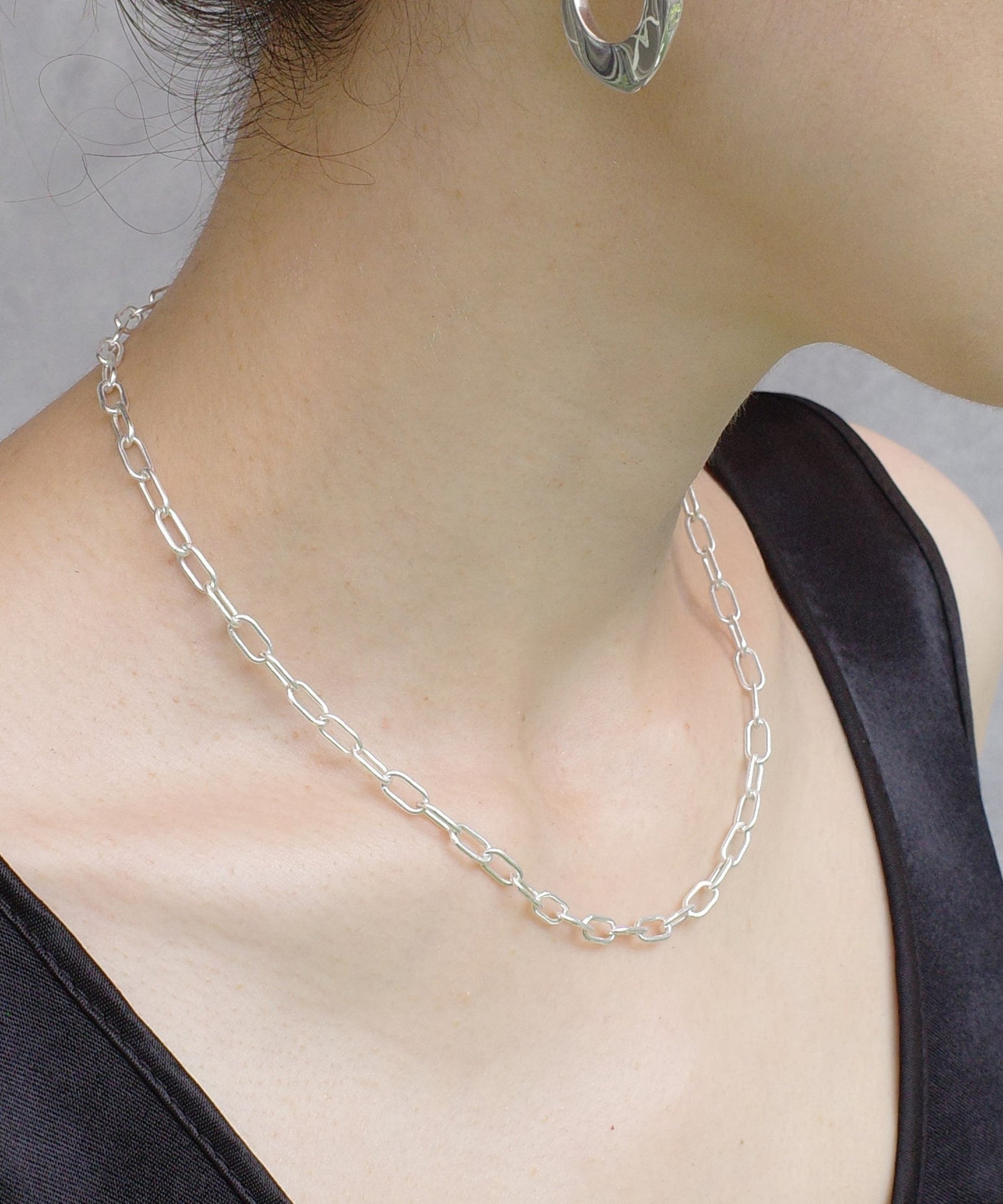 ISOLATION / アイソレーション】SV925 Oval Chain Necklace (40cm,50cm
