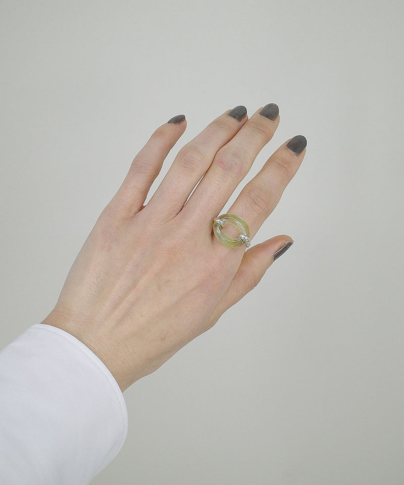 【CLED / クレッド】IN THE LOOP Ring / リング / Sterling silver×Mint Ice