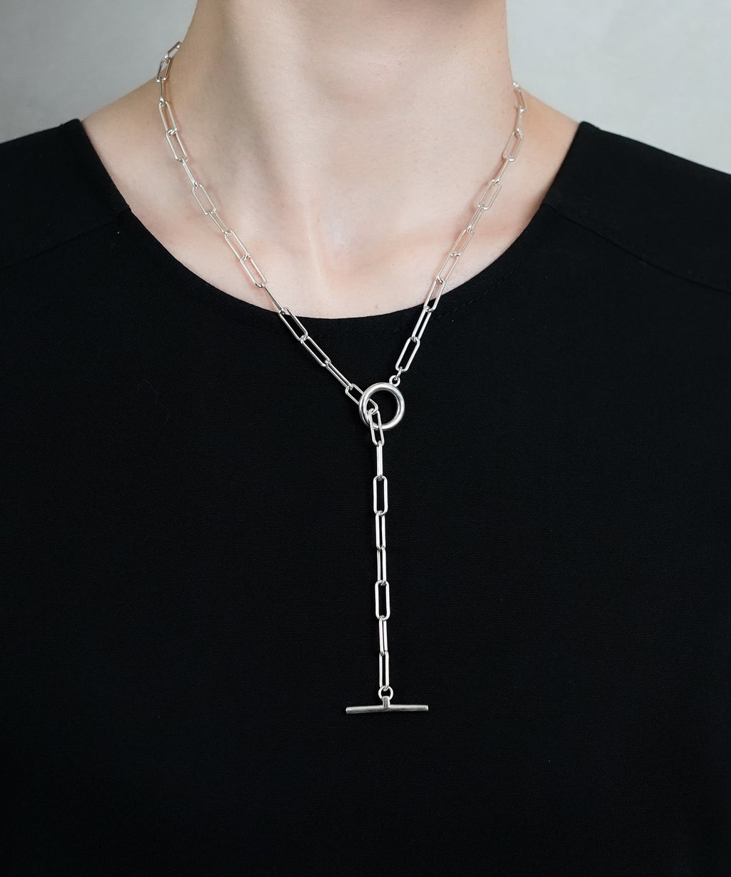 ISOLATION / アイソレーション】sv925 Rectangle Chain Necklace (50cm