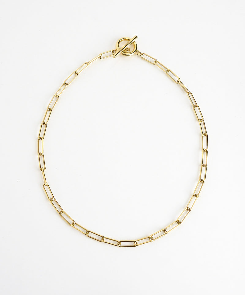 【ISOLATION / アイソレーション】SV925 Rectangle Chain Necklace (38cm) / ISN-0101G
