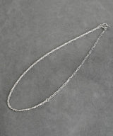 【ISOLATION / アイソレーション】SV925 Twist Mix Chain Necklace (43cm) / ILN-0124