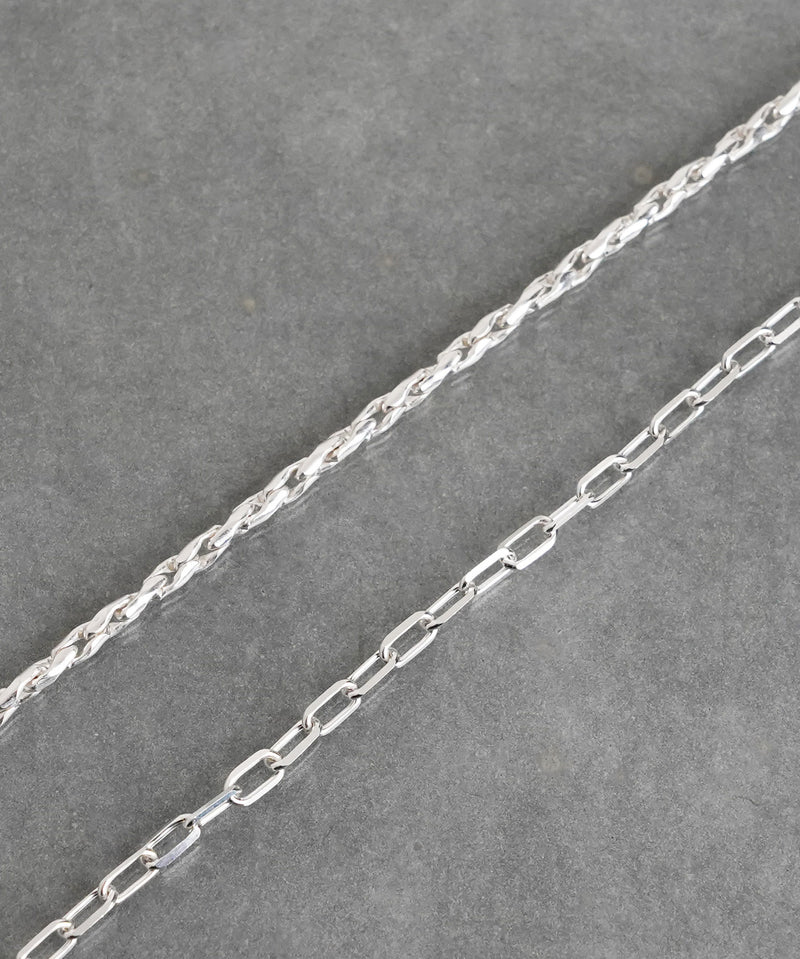 【ISOLATION / アイソレーション】SV925 Twist Mix Chain Necklace (43cm) / ILN-0124
