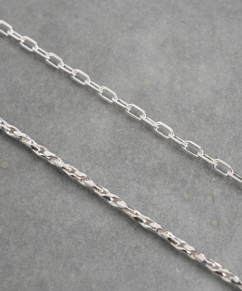 ISOLATION / アイソレーション】SV925 Twist Mix Chain Necklace (43cm