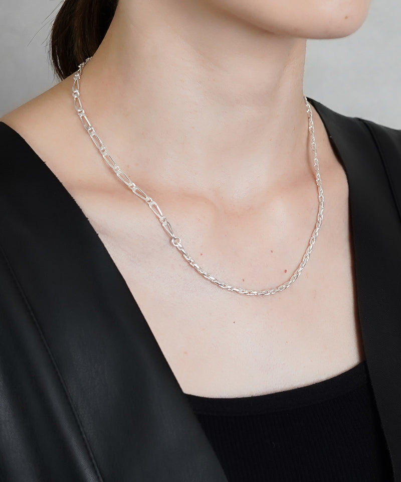 【ISOLATION / アイソレーション】SV925 Twist Mix Chain Necklace (43cm) / ILN-0124