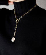 【ISOLATION / アイソレーション】Baroque Pearl Lariat Necklace (44cm) / ISN-0127G
