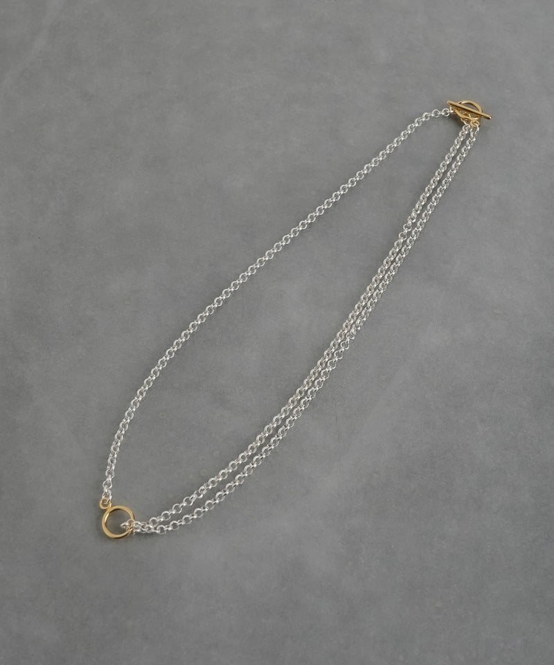 【ISOLATION / アイソレーション】SV925 Multi Chain Necklace (63cm) / ILN-0138 (SILVER×GOLD)