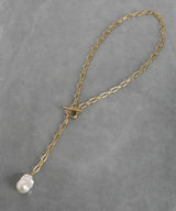 【ISOLATION / アイソレーション】Baroque Pearl Lariat Necklace (44cm) / ISN-0127G