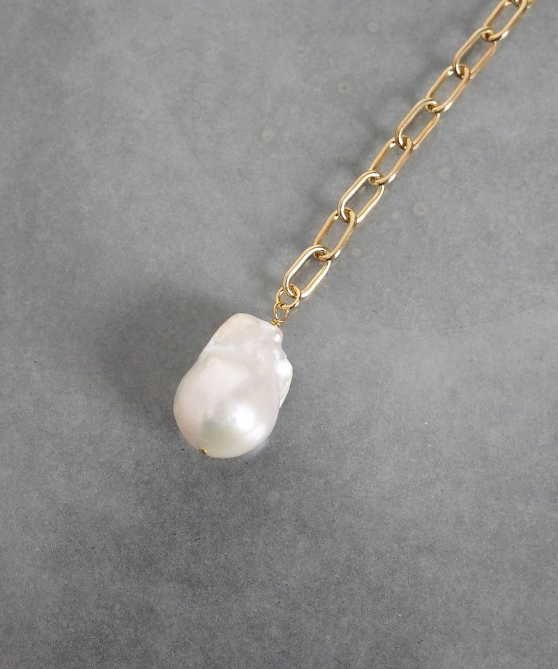 【ISOLATION / アイソレーション】Baroque Pearl Lariat Necklace (44cm) / ISN-0127G