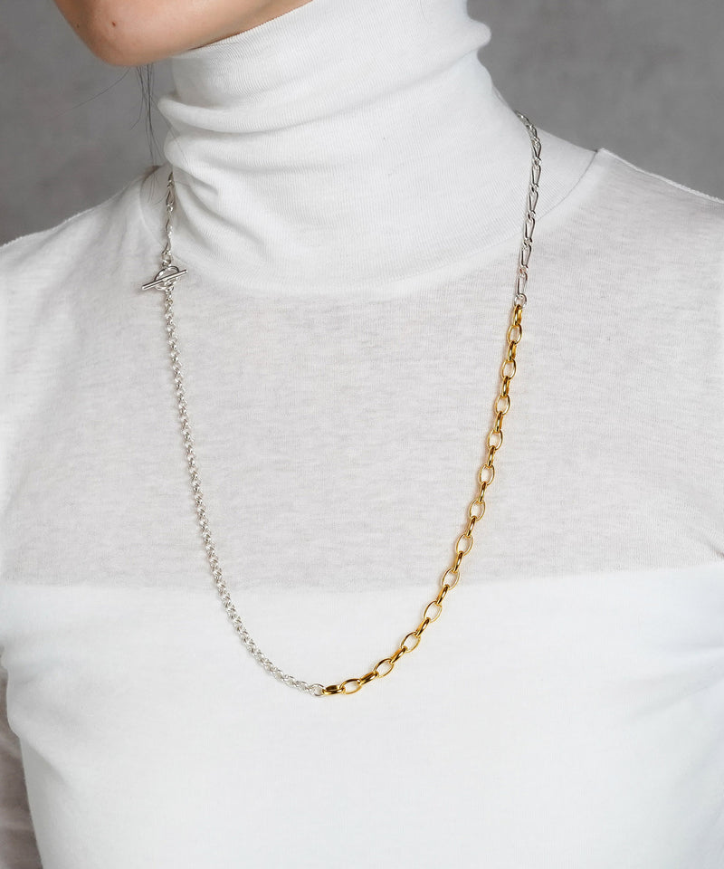 【ISOLATION / アイソレーション】silver925 Triple Chain Necklace / シルバー925 ミックスチェーンネックレス