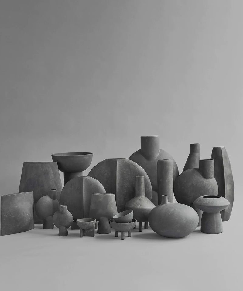 【101 COPENHAGEN / ワンオーワン コペンハーゲン】 Sphere Vase Square Mini Dark Grey